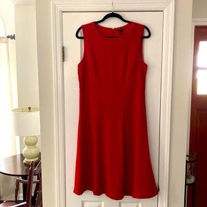 Sleeveless Red Fit & Flare Dress